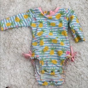 RuffleButts long sleeved bathing suit 3-6m